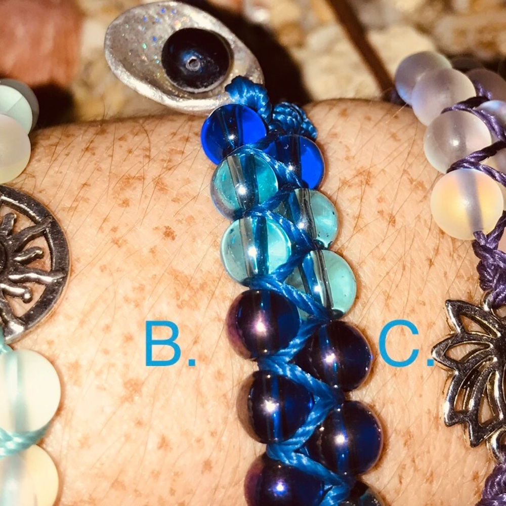 B: Mermaid Glass Shamballa Bracelet